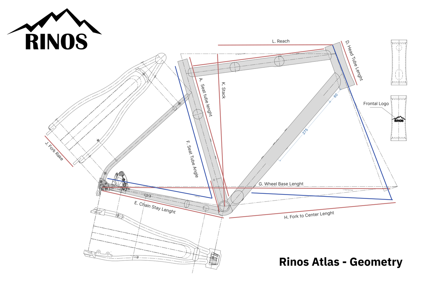 RINOS Titanium Gravel Bike Atlas 1 Shimano GRX400