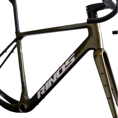 RINOS Rahmenset mit Gabel Sattelstütze Lenker Kohlefaser T800 